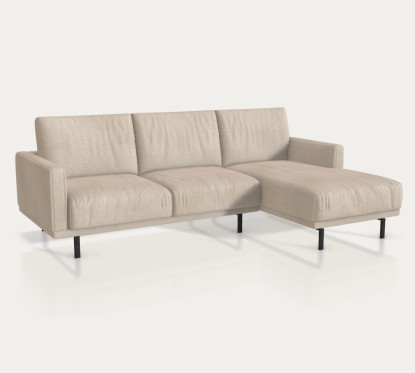 Galene 3 plazas con chaise longue derecho (Austin Beige), Kave Home