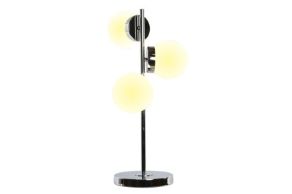 LAMPARA SOBREMESA CRISTAL METAL 26X26X59 3 BOLAS, Wabitap