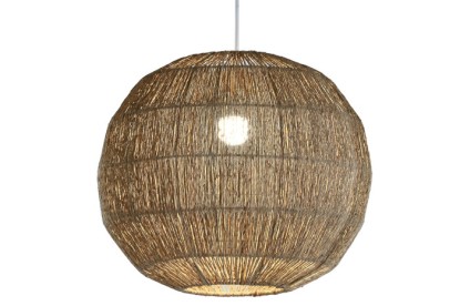 LAMPARA TECHO YUTE METAL 36X36X31 NATURAL MARRON, Wabitap