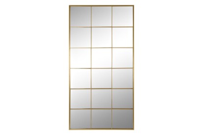 ESPEJO HIERRO CRISTAL 90X2X180 VENTANA DORADO, Wabitap