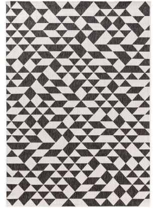 Alfombra de exterior & interior Cleo Negro 340x240cm, Benuta