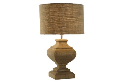 LAMPARA SOBREMESA MADERA YUTE 36X36X58 NATURAL, Wabitap