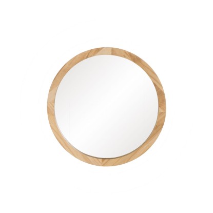 Espejo natural madera decoración 40 x 40 cm, Wood Nature