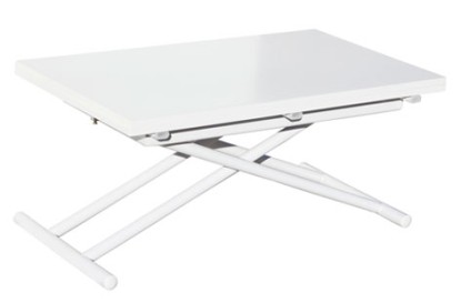 Mesa centro elevable y extensible up - down blanco 100 x 50 cm, Adec Group