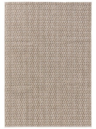 Alfombra de exterior & interior Kaleo Cream/Beige 150x80cm, Benuta