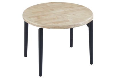 Mesa comedor redonda extensible 100 - 140 - 180 cm moon nordish / negro, Adec Group