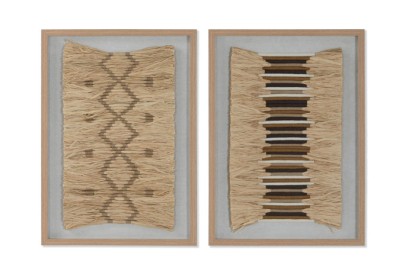 CUADRO RAFIA PS 50X3X70 3D 2 SURT., Wabitap