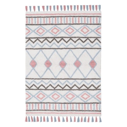 Alfombra étnico algodón infantil 160 x 120 cm, Wood Nature