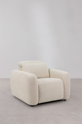 Sirex - Sillón reclinable eléctrico en chenilla Sirex - Chenilla Beige Crema, Sklum