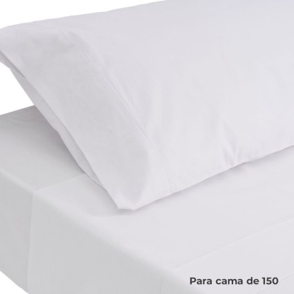 S/2 funda de almohada cama 150 blanco 45 x 85 cm, Unimassa