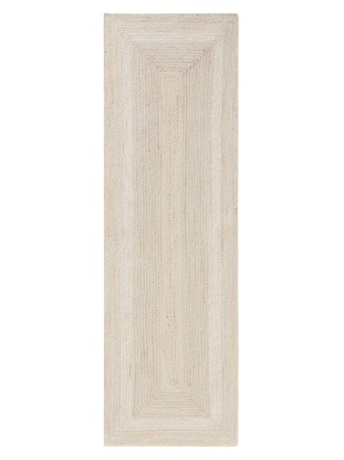 Alfombra de yute Jutta Ivory 250x80cm, Benuta