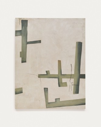 Lienzo abstracto Fida verde 180 x 140 cm, Kave Home