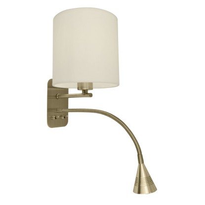 APLIQUE RESORT CUERO 1 X E-14 + LED 3W 300LM 3000K, AJP
