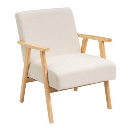 SILLÓN VINTAGE CHENILLA BLANCO 67 X 79 X 84 CM, Unimassa