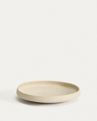 Centro de mesa Mireni de papel maché beige Ø 29 cm, Kave Home