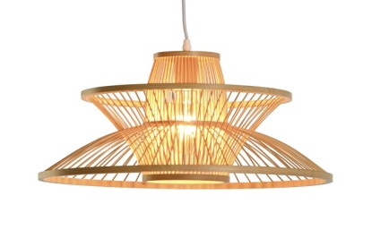 LAMPARA TECHO BAMBU 50X50X22 NATURAL MARRON CLARO, Wabitap