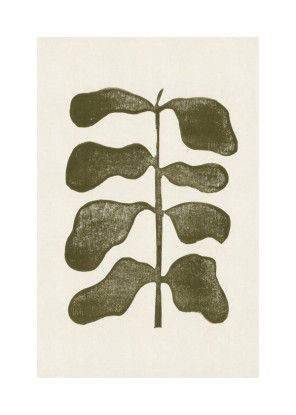 Linocut Plant - Alisa Galitsyna, Artesta