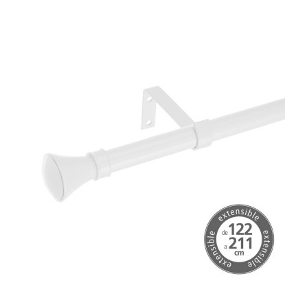 Barra extensible 122-211 metal blanco, Unimassa