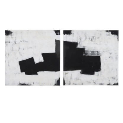Pintura abstracto 2/m lienzo decoración 100 x 3,50 x 100 cm, Wood Nature