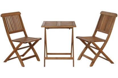 MESA SET 3 ACACIA 60X60X74 PLEGABLE NATURAL MARRON, Wabitap
