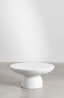 Mesa de Centro Redonda en Cemento (Ø70 cm) Zenadia, Sklum