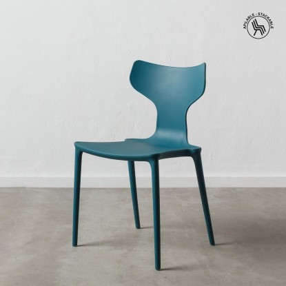 Silla azul polipropileno 47 x 41 x 83,50 cm, Wood Nature