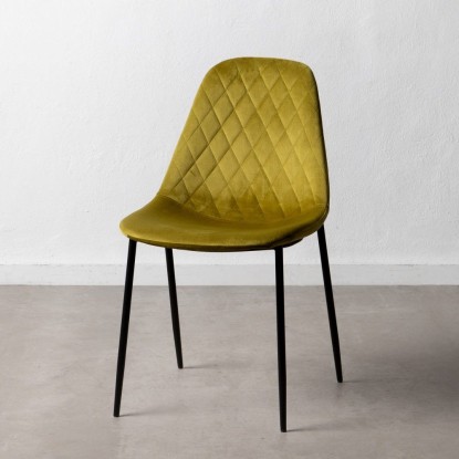 Silla verde tejido-metal salón 46 x 51 x 83,50 cm, Wood Nature