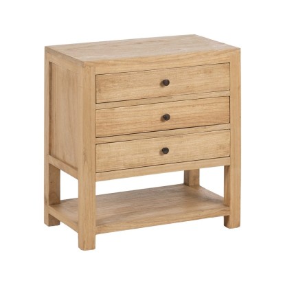 Mesita natural madera mindi dormitorio 60 x 35 x 65 cm, Wood Nature