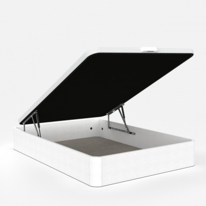 CANAPÉ MADERA ECO GRAN CAPACIDAD BLANCO 135x190, Topdormitorios