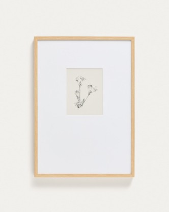 Cuadro Lirena ilustración botánica 50 x 70 cm, Kave Home