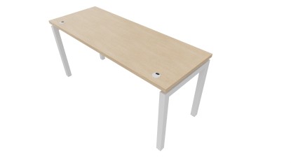 Mesa recta serie euro 5000 estructura blanca (160 x 60) , Euromof
