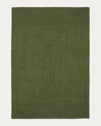 Alfombra Despas de fibras sintéticas verde 160 x 230 cm, Kave Home