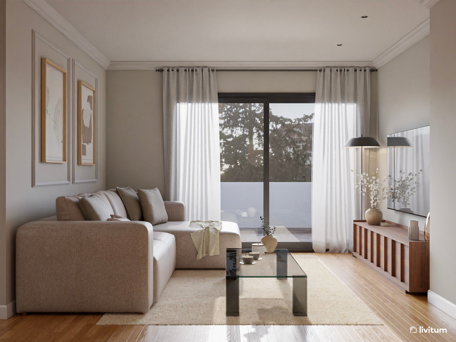 La comunión de lo clásico y lo moderno en un armonioso salón comedor