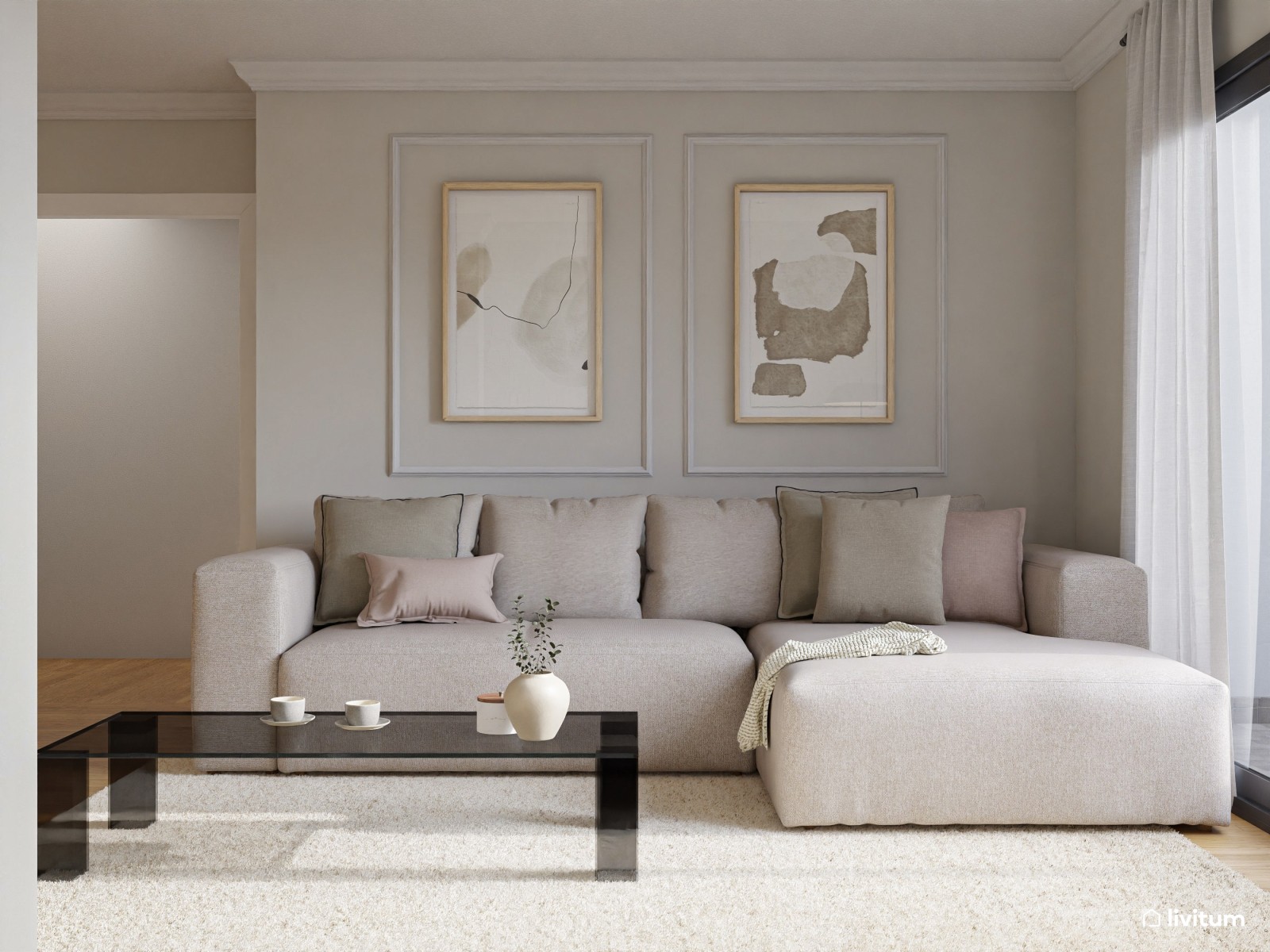 La comunión de lo clásico y lo moderno en un armonioso salón comedor