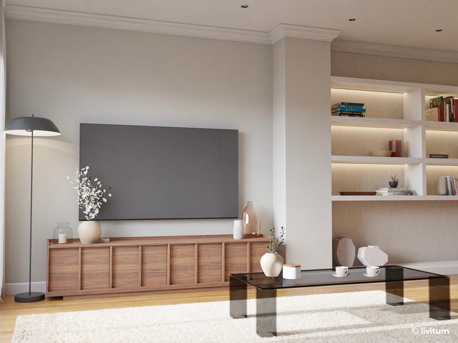 La comunión de lo clásico y lo moderno en un armonioso salón comedor