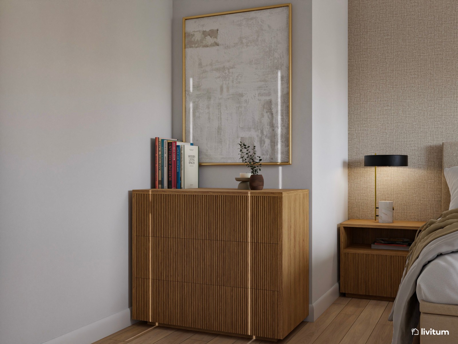 La elegancia llega al dormitorio: una habitación moderna, sobria y luminosa