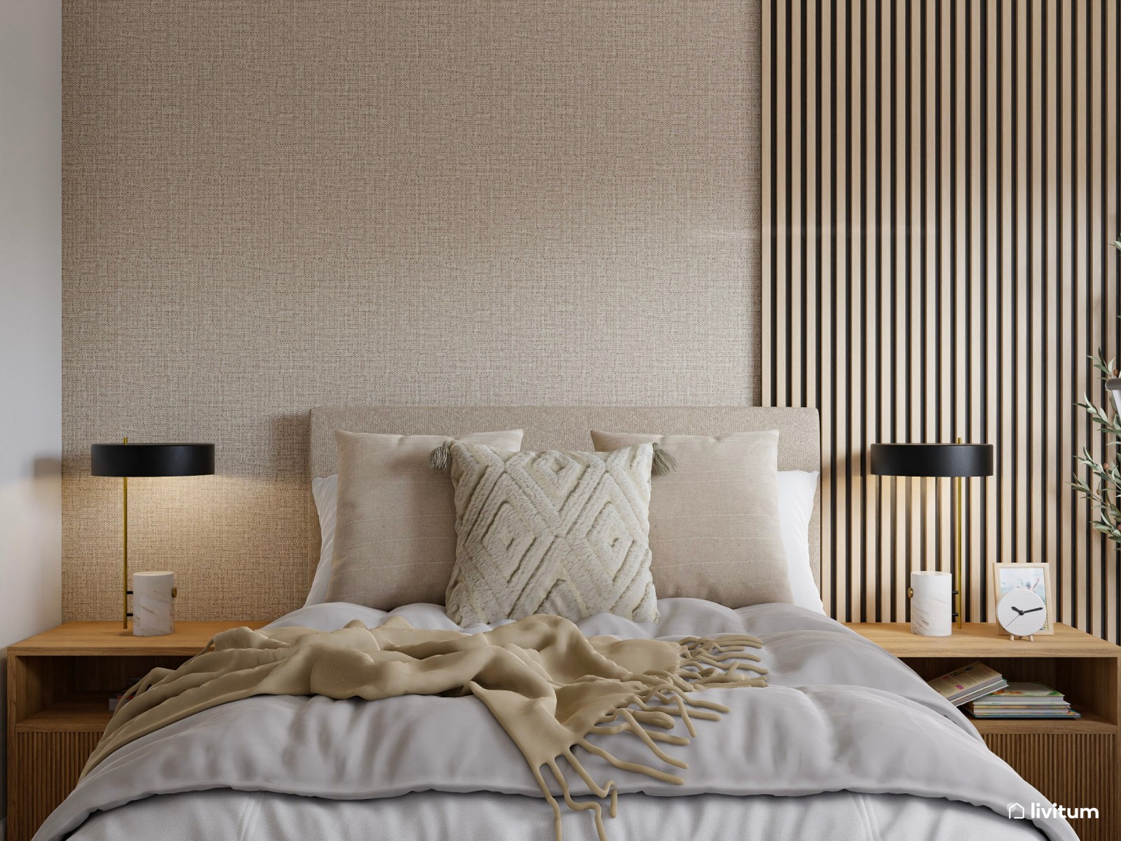 La elegancia llega al dormitorio: una habitación moderna, sobria y luminosa