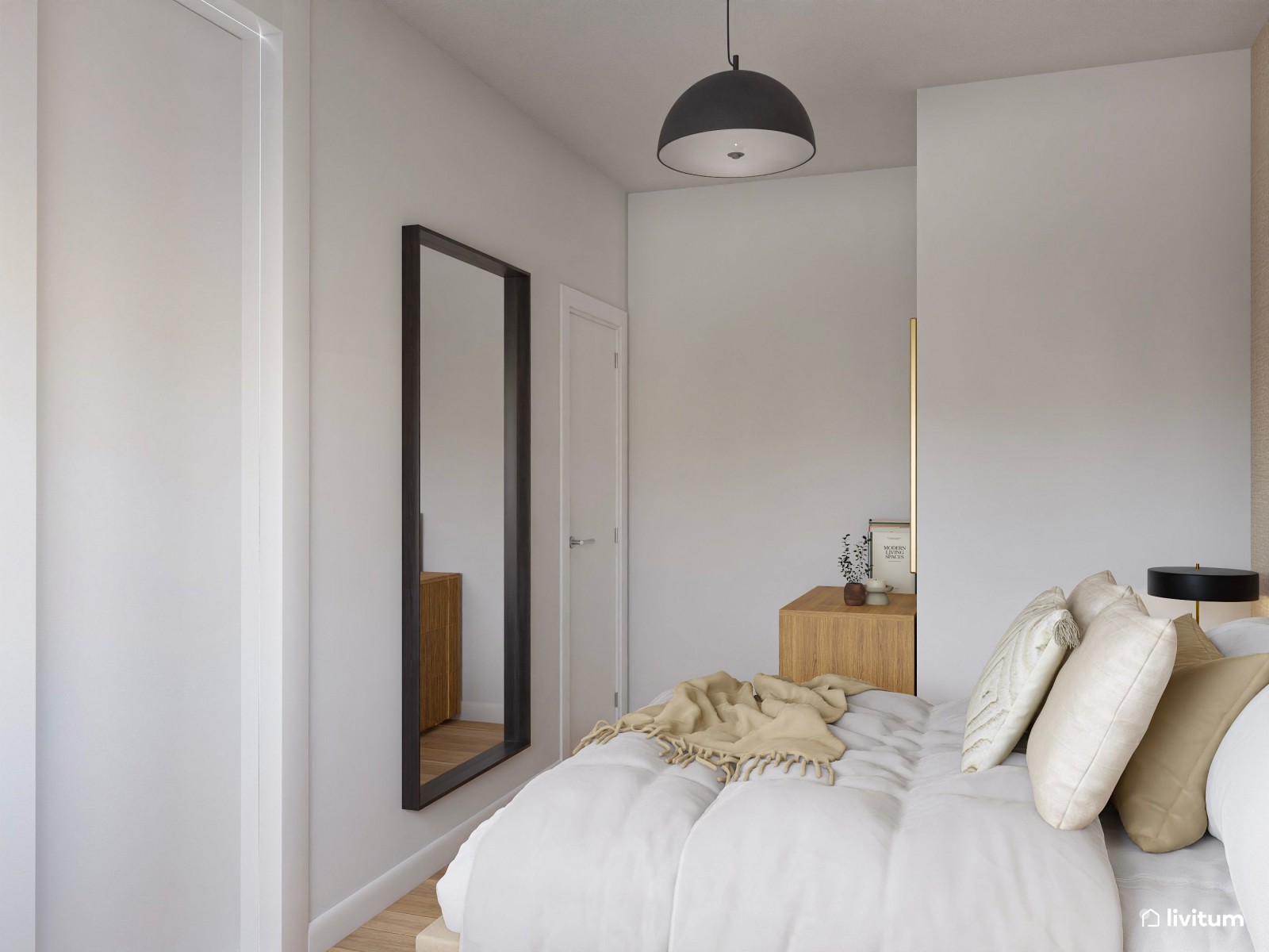 La elegancia llega al dormitorio: una habitación moderna, sobria y luminosa