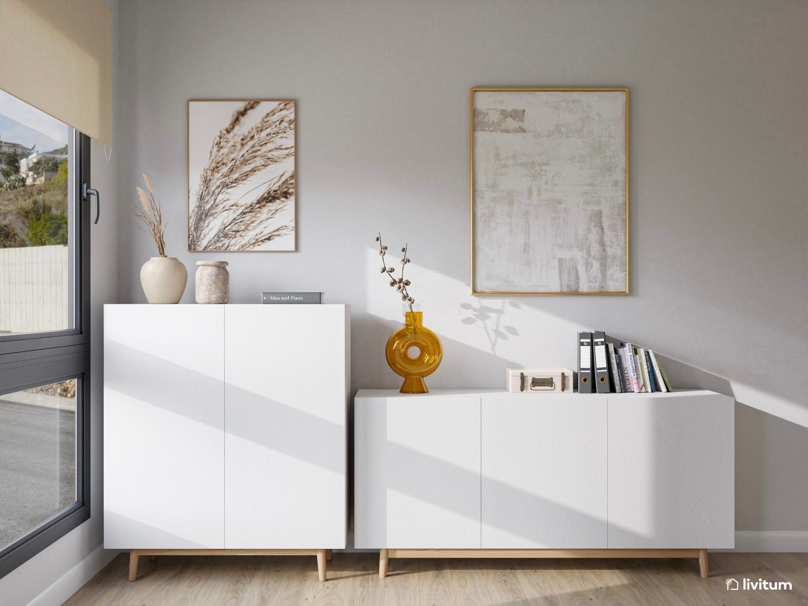 Luminoso despacho de psicología con decoración suave y elegante