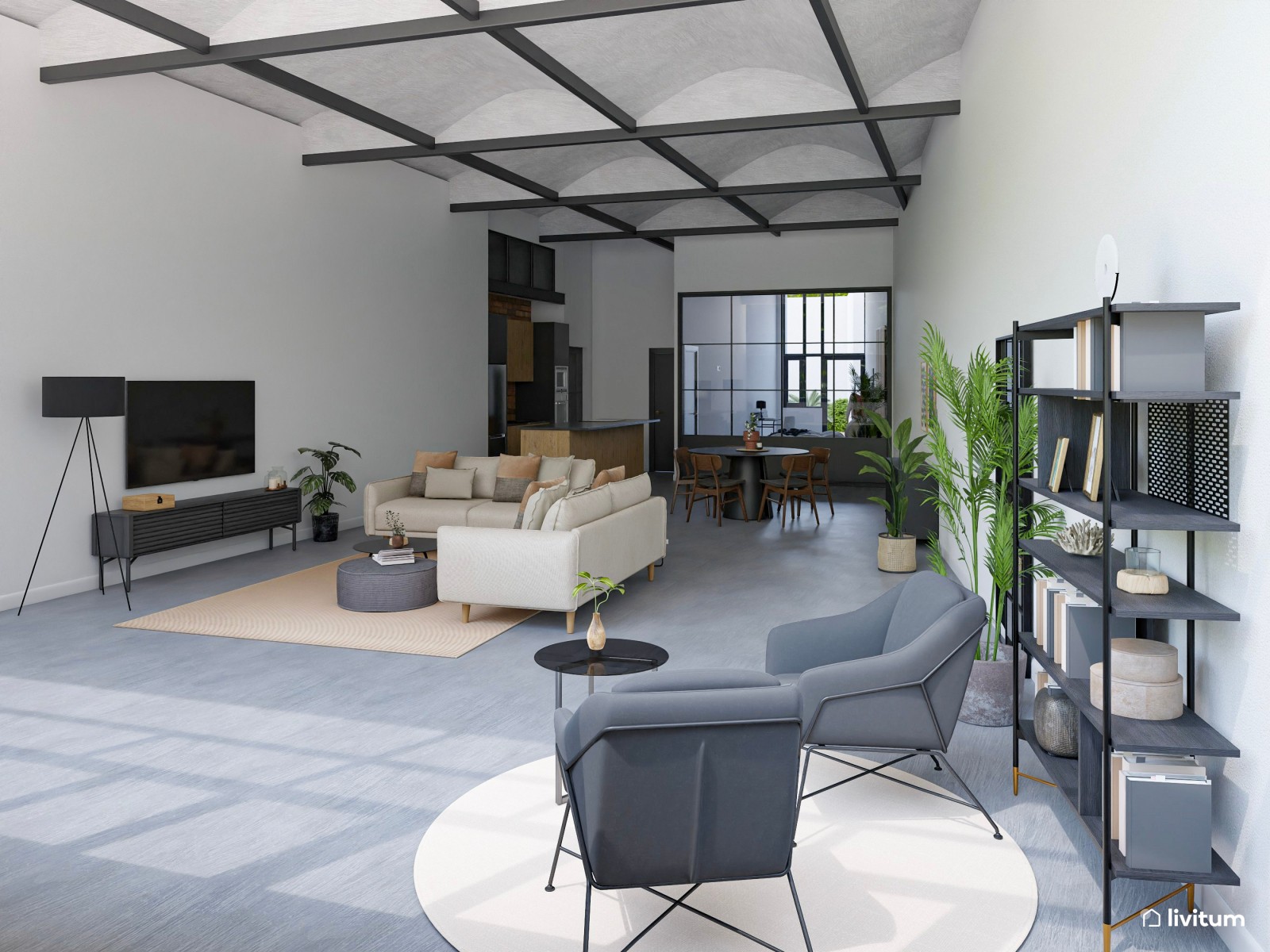 Moderna vivienda de alquiler con espacios de ocio y relajación