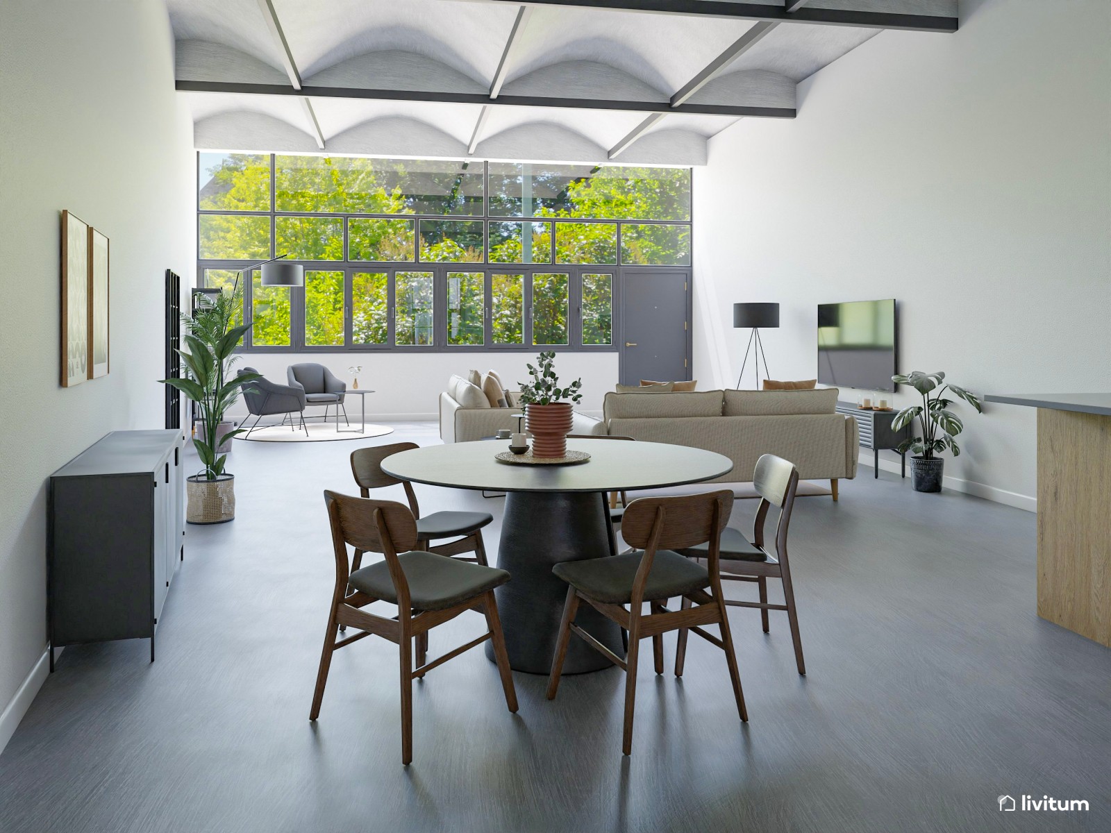 Moderna vivienda de alquiler con espacios de ocio y relajación