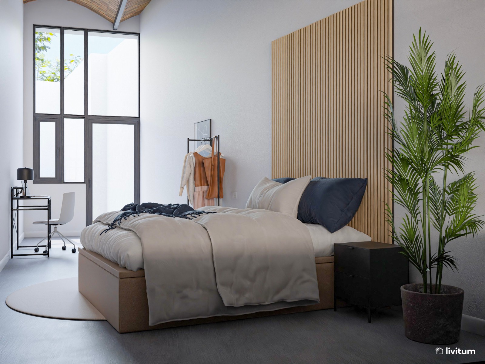 Moderna vivienda de alquiler con espacios de ocio y relajación