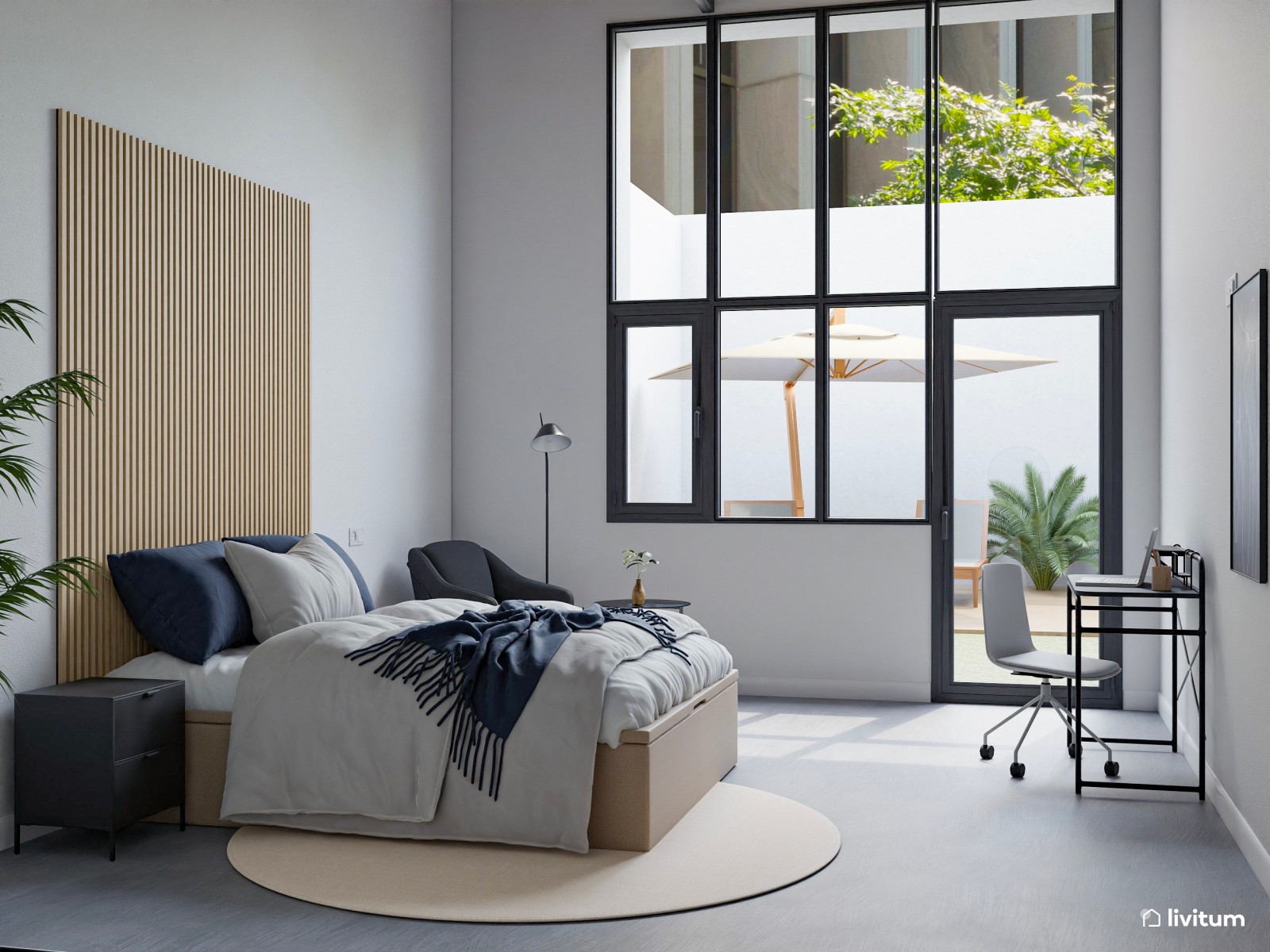 Moderna vivienda de alquiler con espacios de ocio y relajación