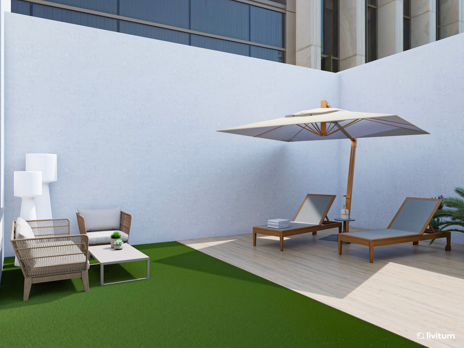 Moderna vivienda de alquiler con espacios de ocio y relajación