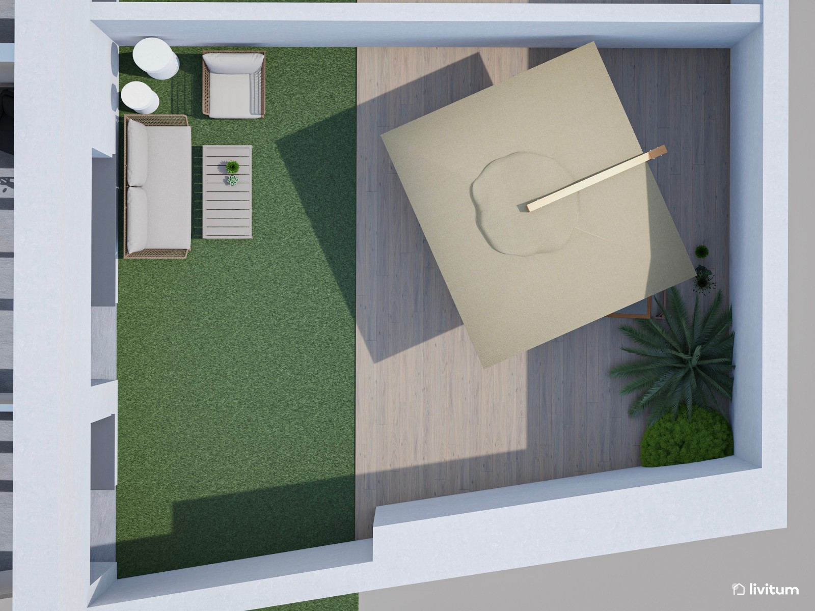 Moderna vivienda de alquiler con espacios de ocio y relajación