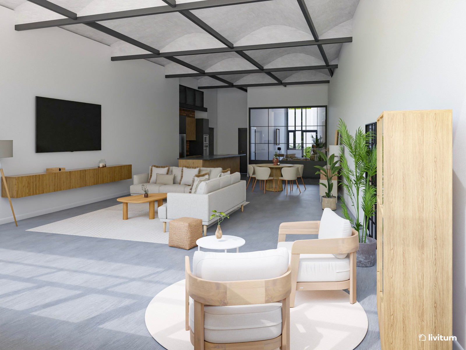 Moderna vivienda de alquiler con espacios de ocio y relajación