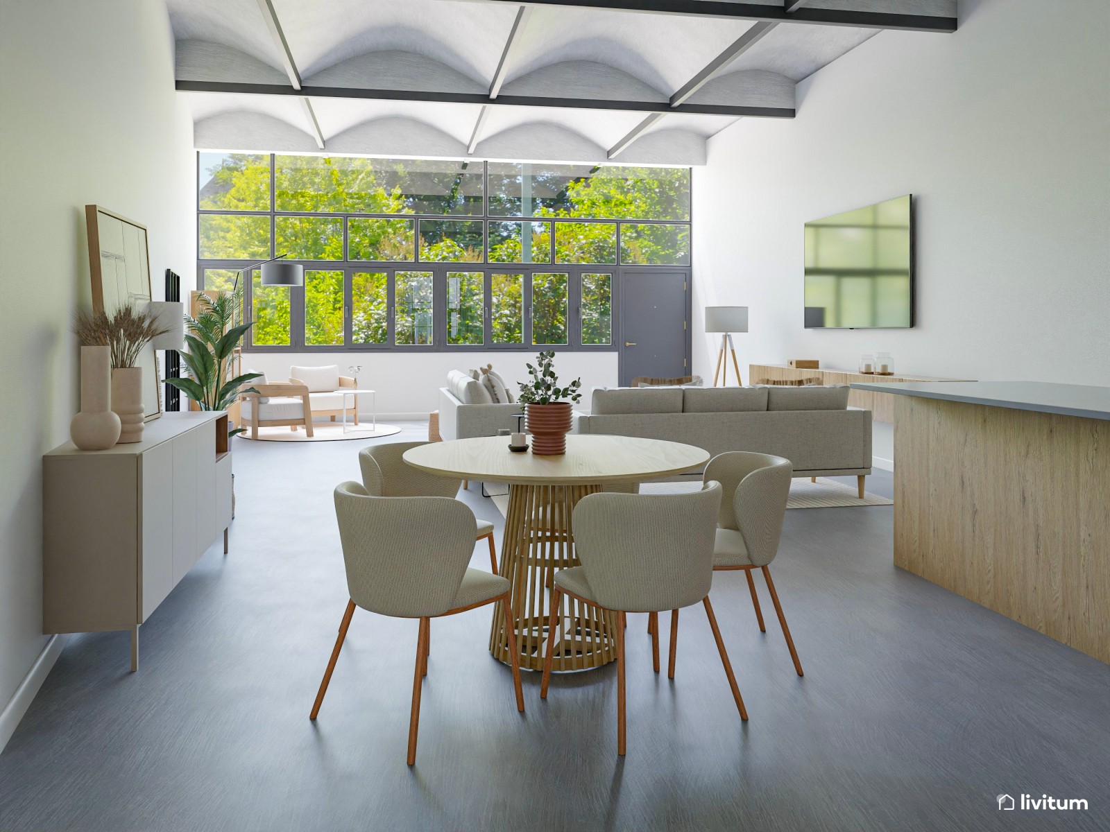 Moderna vivienda de alquiler con espacios de ocio y relajación