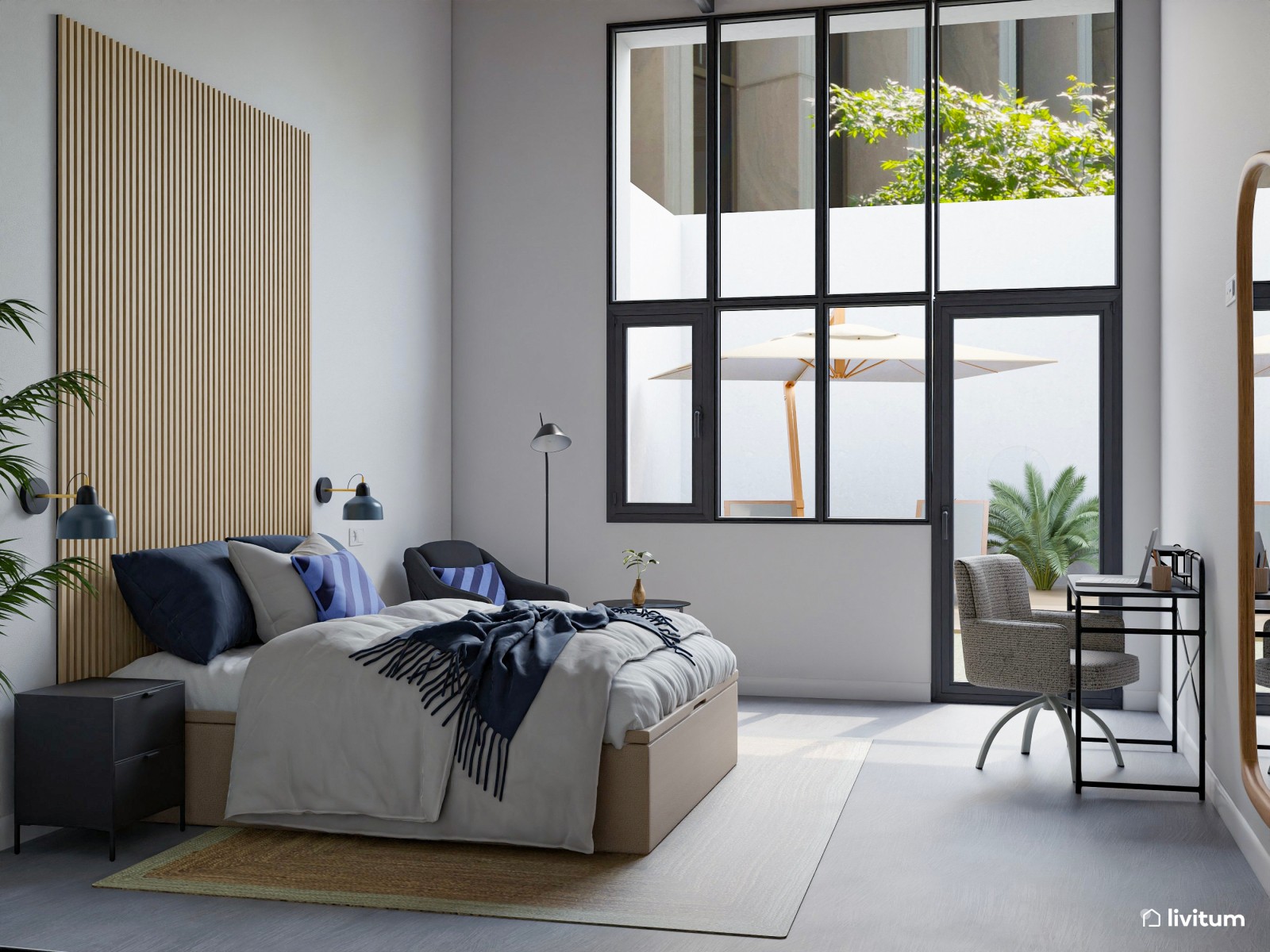Moderna vivienda de alquiler con espacios de ocio y relajación