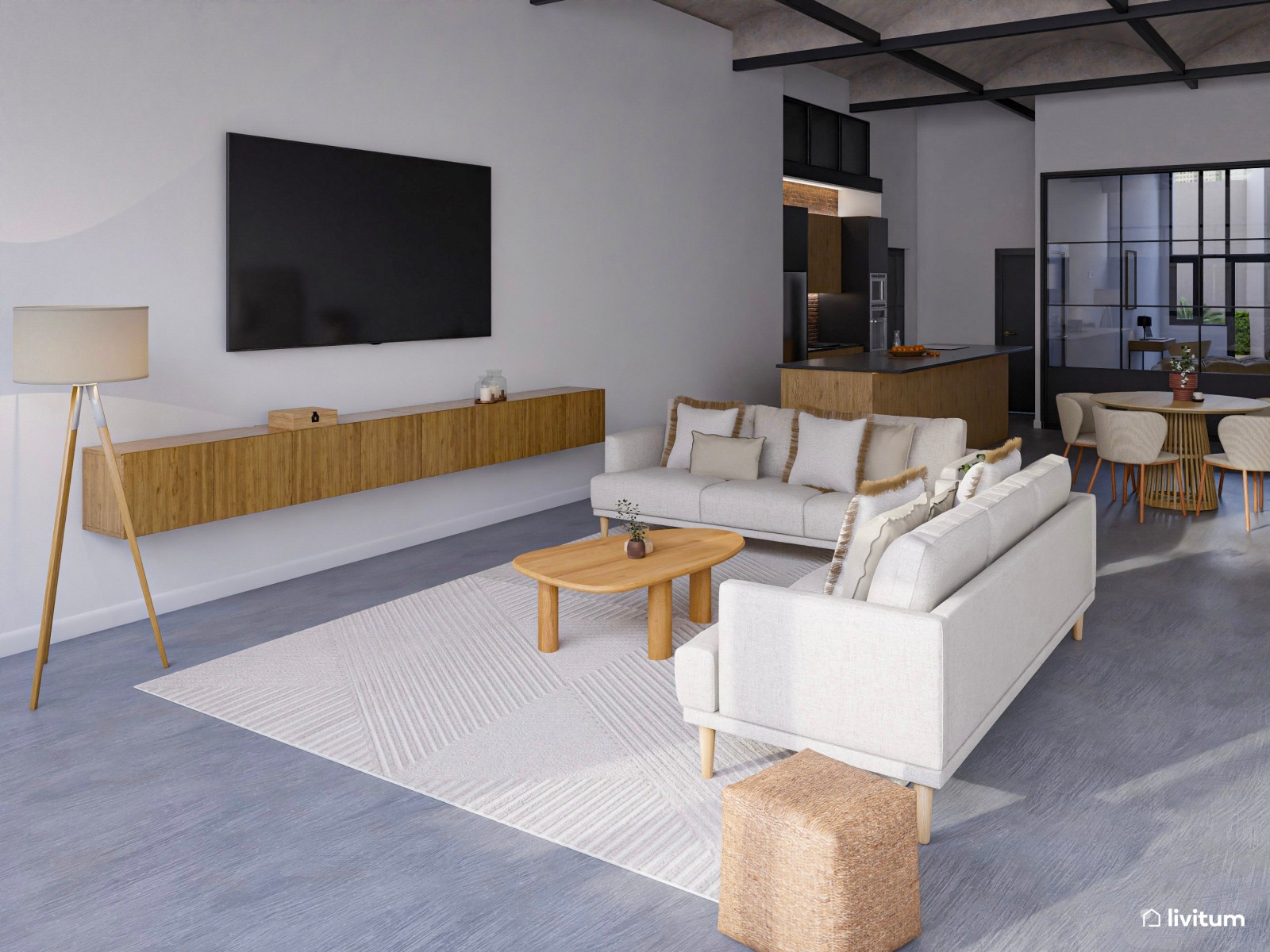 Moderna vivienda de alquiler con espacios de ocio y relajación