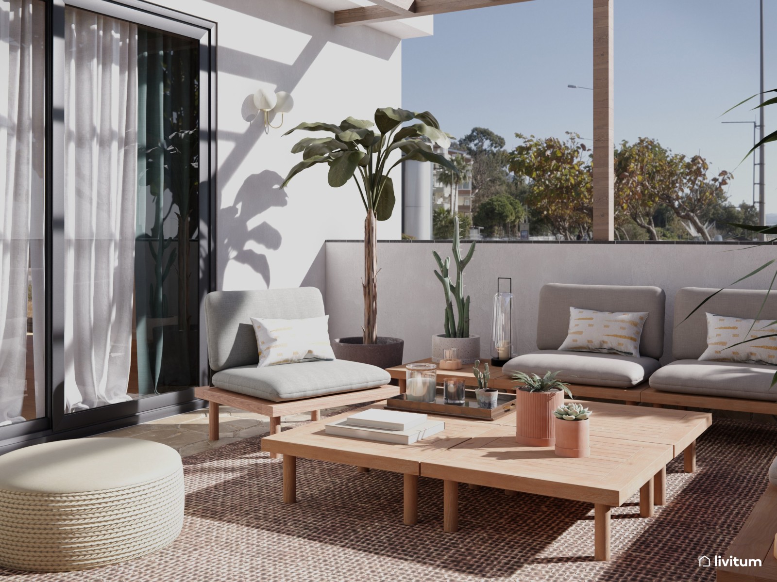 Moderna zona chill out para exterior
